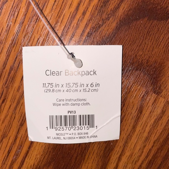 Last Chance! NWT Clear Stadium Backpack - Picture 5 of 7